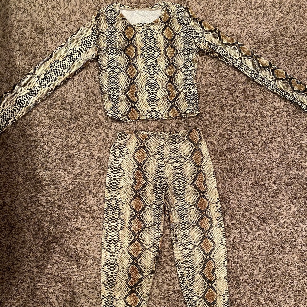 Snake Print Two Piece size M